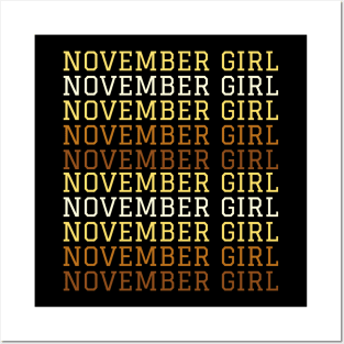 November Birthday Women November Girl Repeat Posters and Art